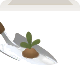植え替え用スコップの画像