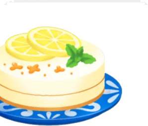 レモンスライスのせチーズケーキの画像