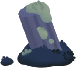 苔の生えた崩れた柱の画像