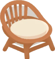 ラタンのローチェアの画像
