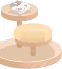 木製のミニタワーの画像
