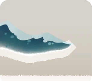 嵐を予感させる波のジオラマの画像