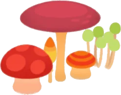 キノコの森の行列の画像