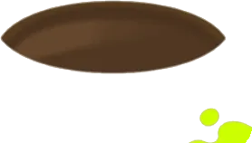 まるでコーヒーみたいな水たまりの画像