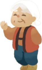 おばあちゃんの人形の画像