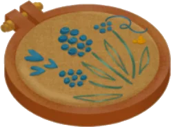 どんぐりの森の花の小さな刺繍の画像