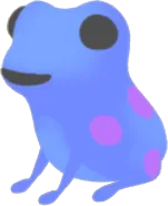 左向き停止カエルの画像