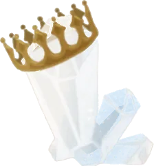水晶と王冠の画像