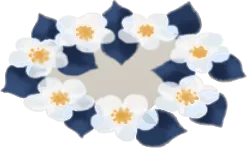 白い花の花輪の画像