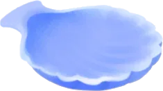 ガラスの貝の飾りの画像