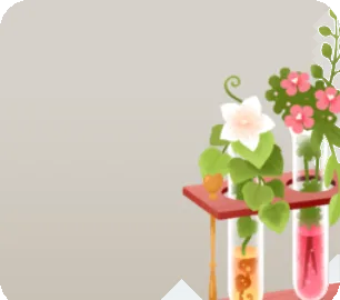 花咲く試験管の画像