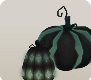 ひし形と縦橋のカボチャランタンの画像