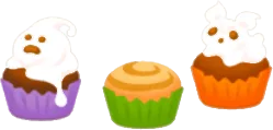 並ぶハロウィンのカップケーキの画像