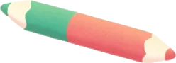 緑と赤の色鉛筆の画像
