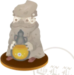 錬金術師の石像のミニチュアの画像