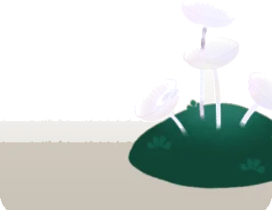 丘に生えたザラエノヒトヨタケの画像
