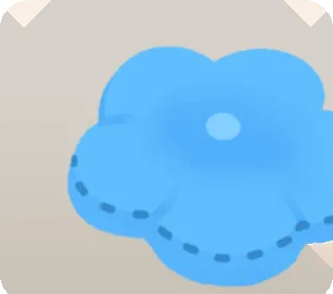 ネモフィラ型クッションの画像