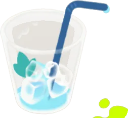 飲み切ったネモフィラアイスティーの画像