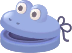 カエル型のカスタネットの画像