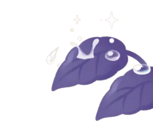 葉っぱに落ちる水滴の画像