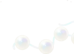 作りかけのパールアクセサリーの画像