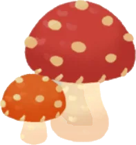 かぎ編みのキノコの画像