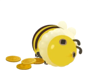 ミツバチの貯金箱の画像