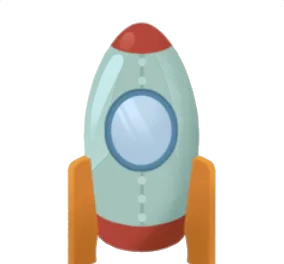 おもちゃの宇宙ロケットの画像