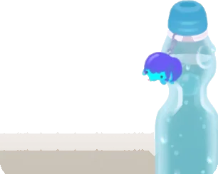 モモスのマスコット付きラムネの画像