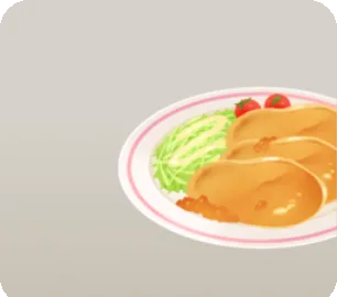 生姜焼きの食品サンプルの画像