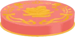チューリップレリーフの缶の蓋の画像