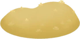 黄色に色づく小さい山の画像