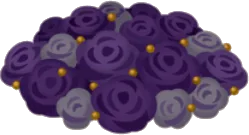 紫色の薔薇のブーケの丘の画像