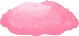 桜色盆栽の丘の画像