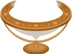 黄金色のグローブスタンドの画像