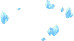 散らばる氷の欠片の画像