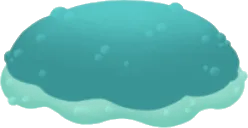 二層になった草の丘の画像