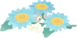 採集した水色のお花の画像