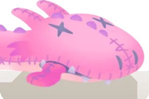 ドラゴンのぬいぐるみ・頭の画像