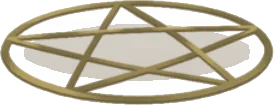 鈍い金色のペンタグラムの画像