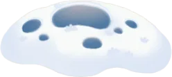 解け始めた雪の丘の画像