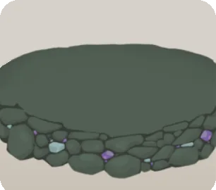 鉱石の埋まる土の画像