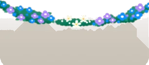 隙間に生えた花の画像