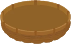 手編みの籠の画像
