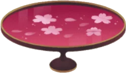 桜模様の漆盆の画像