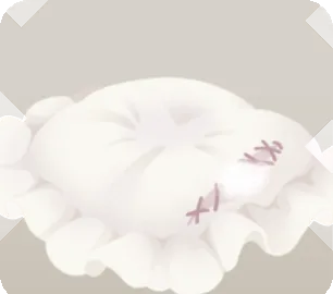 真っ白なふかふかクッションの画像
