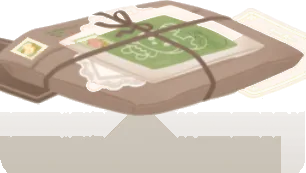 束ねられた郵便荷物の画像
