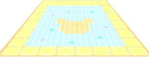 モザイクタイルアートの床の画像