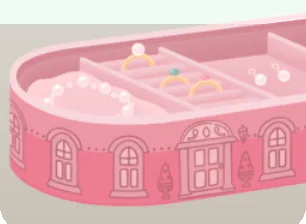 建物風のアクセサリーボックスの画像