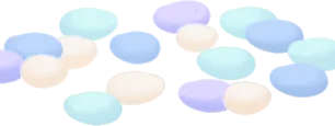 琥珀糖色の砂利の画像